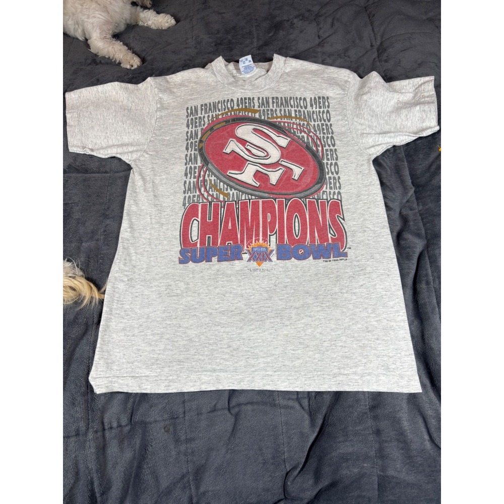 Vintage 1995 San Francisco 49ers Super Bowl XXIX Champions Salem T-Shirt Mens M